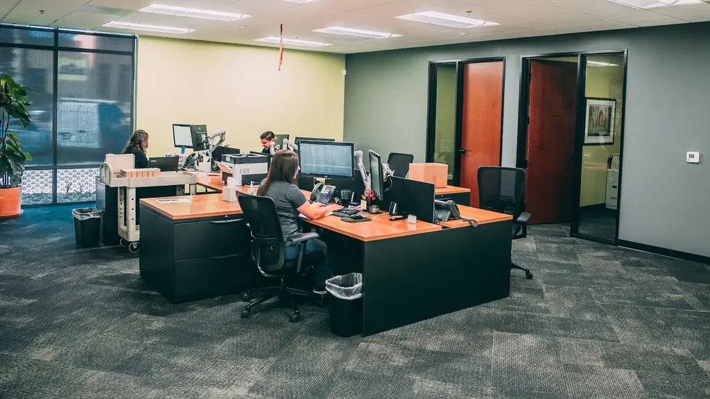 Open office floor inside the OctoClean headquarters